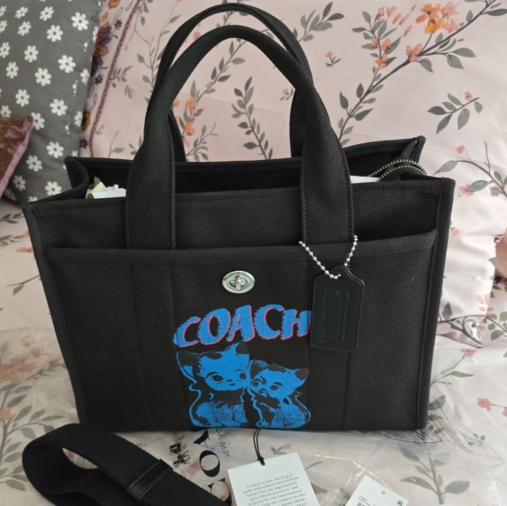 Coach Black Cargo Tote, Handbag, Satchel NWT, CP958